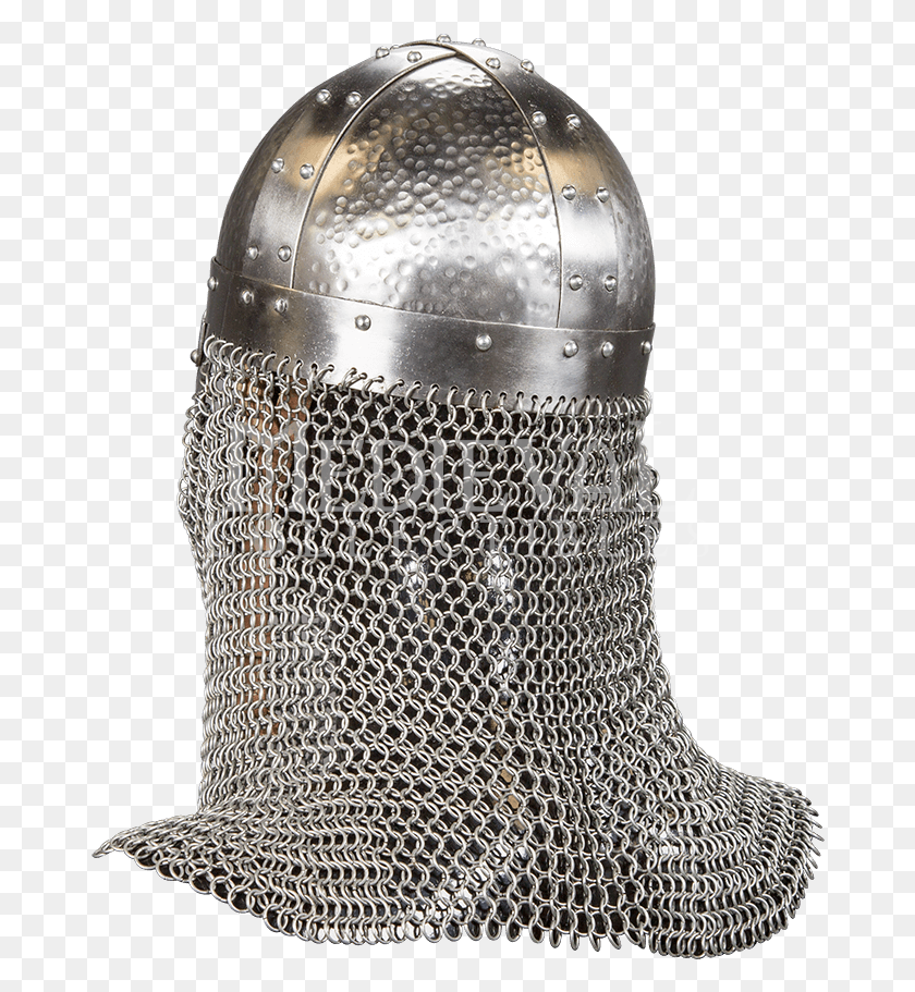 674x851 Norse Warrior Helmet With Aventail Mail, Armor, Clothing, Apparel HD PNG Download