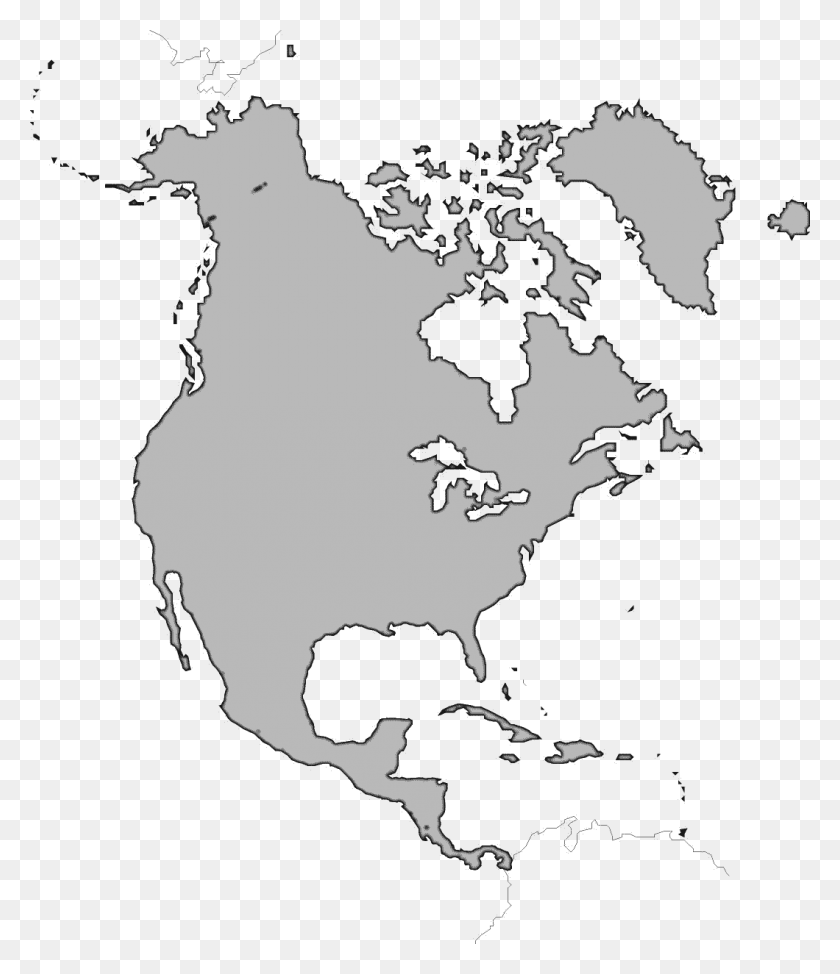 1060x1243 North America Map Image Blank North America Map No Borders, Diagram, Atlas, Plot HD PNG Download