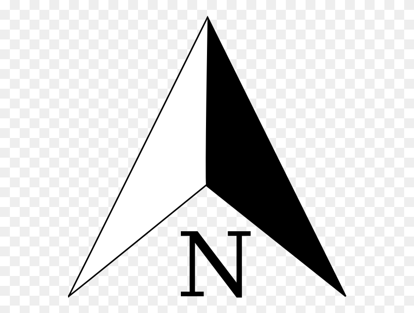 566x575 North Arrow Map, Triangle, Symbol, Arrowhead HD PNG Download