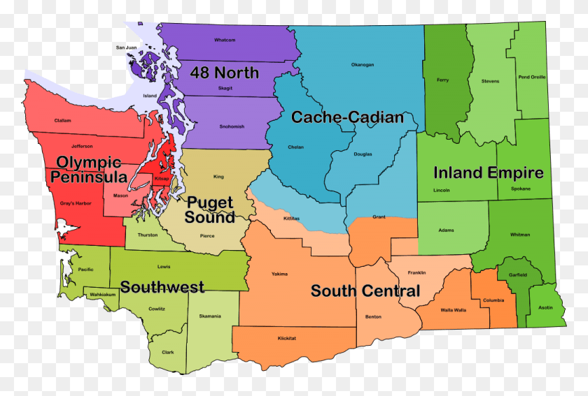 1040x677 North Chapter Map Of Washington State, Diagram, Vegetation, Plant HD PNG Download