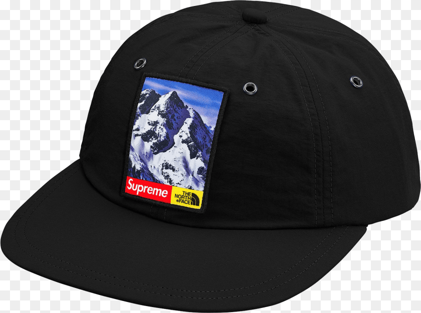 1328x988 North Face Mountain 6 Panel Hat Cap Supreme North Face Collab Hat, Baseball Cap, Clothing, Adult, Wedding Clipart PNG