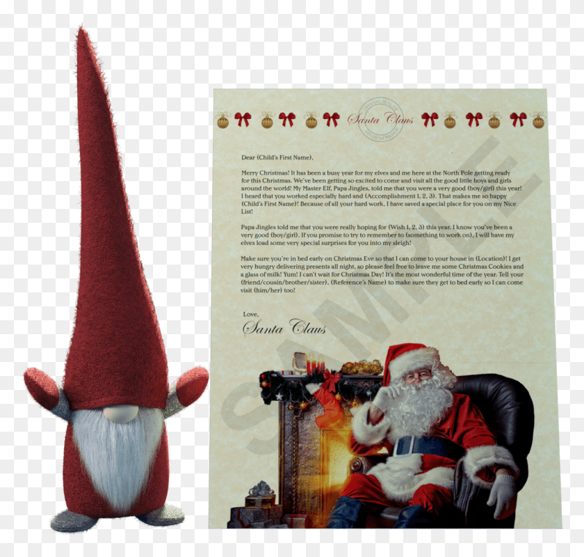 1194x1133 Северный Полюс Gnome Amp Персонализированное Письмо От Санта-Клауса Письмо От Санта-Клауса Для Непослушного Ребенка, Человек, Человек, Плакат Hd Png Скачать