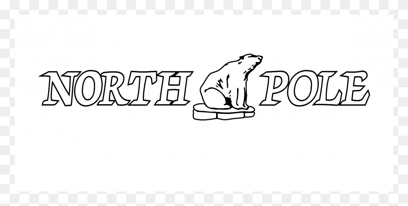 2331x1091 North Pole Logo Black And White Calligraphy, Text, Word, Alphabet HD PNG Download