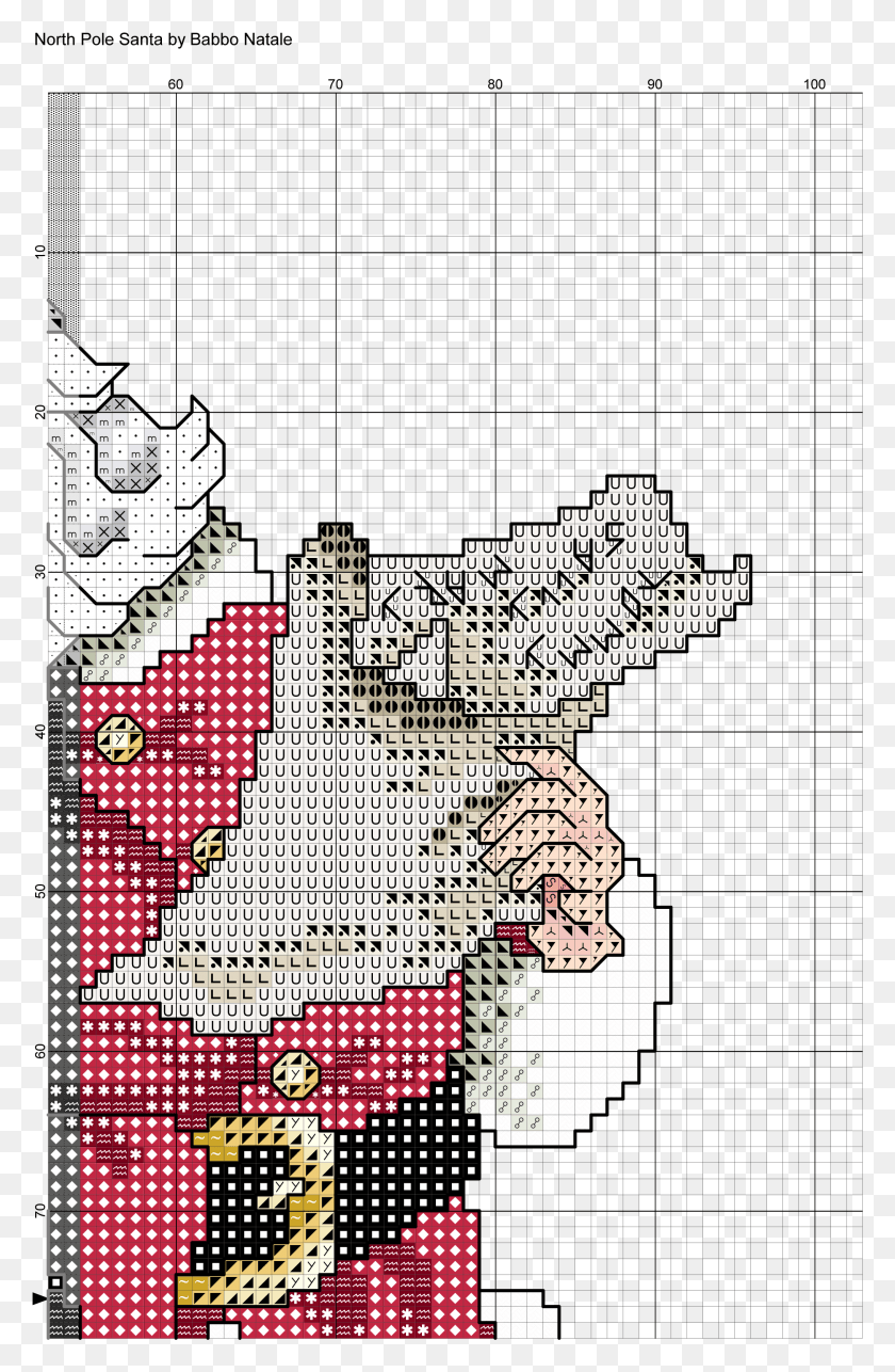 2033x3198 North Pole Santa 2 Merry Christmas Everyone Cross Punto De Cruz Santa Claus, Doodle HD PNG Download