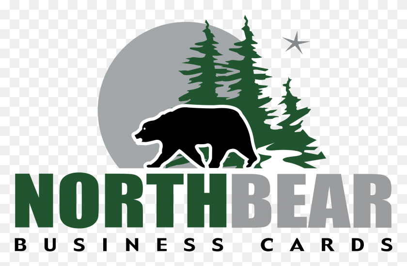 2191x1371 Northbear Business Cards Logo Transparent Blue Mountain, Tree, Plant, Poster HD PNG Download