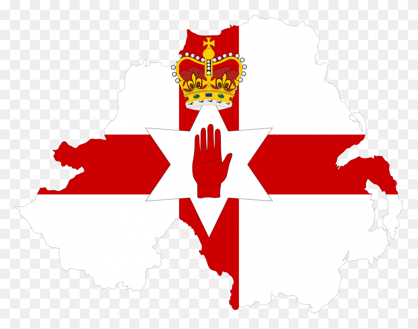 2248x1734 Northern Ireland Flag Clipart Northern Ireland Flag Iphone, Symbol, Logo, Trademark HD PNG Download