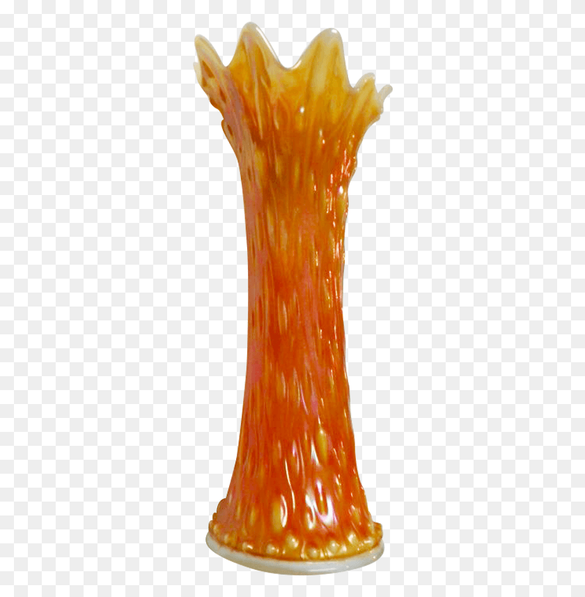 288x797 Northwood Tree Trunk Marigold On Milk Glass M Vase, Beverage, Drink, Juice HD PNG Download