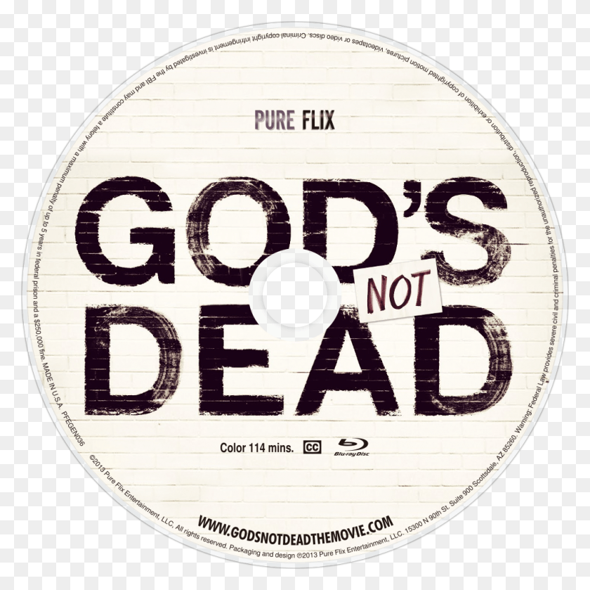 1000x1000 Not Dead Bluray Disc Image God39s Not Dead The Motion Picture Soundtrack, Label, Text, Disk HD PNG Download