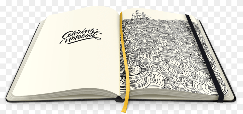 1139x536 Notebook 8 Diary Cover For Coloring, Book, Publication, Page, Text Sticker PNG