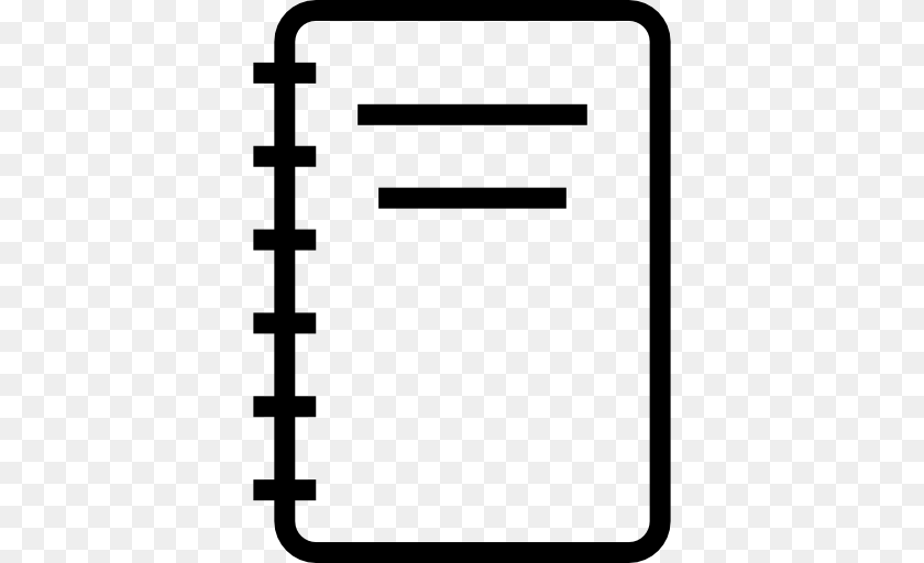 512x512 Notebook Outline, Page, Text Clipart PNG