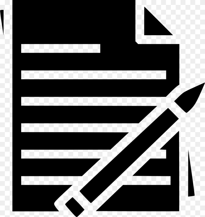 Notes Pen Paper Study Report Icon Pen, Stencil, Mailbox Clipart PNG