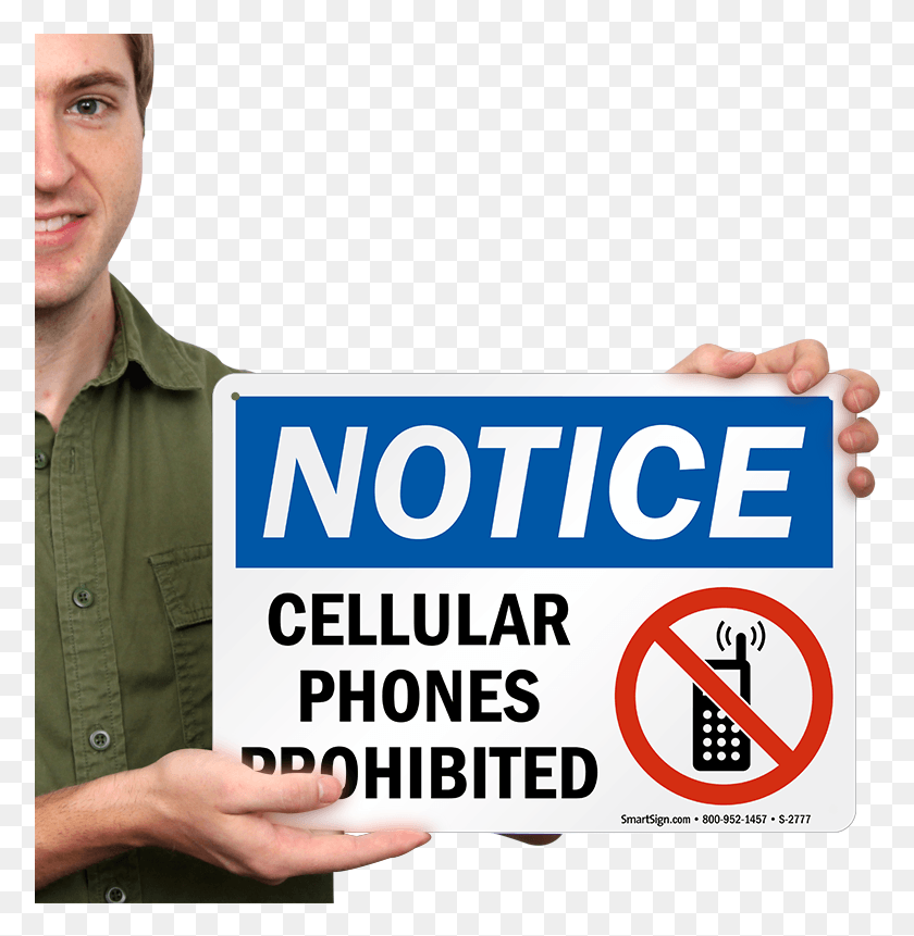 778x801 Notice Cellular Phones Prohibited Sign No Camera No Mobile Phone, Person, Human, Text HD PNG Download