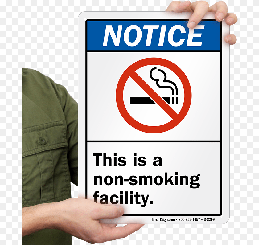 Notice Non Smoking Facility Sign No Food In Waiting Room, Symbol, Adult, Person, Man PNG