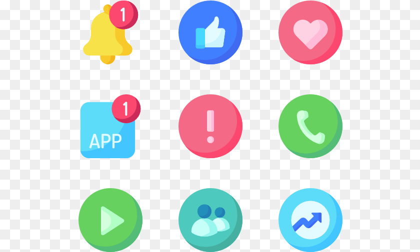 529x505 Notifications Notification Flat Icon, Text, Number, Symbol Sticker PNG