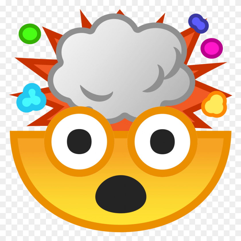 969x966 Descargar Png Noto Emoji Oreo 1F92F Cerebro Explosión Emoji, Gráficos, Comida Hd Png