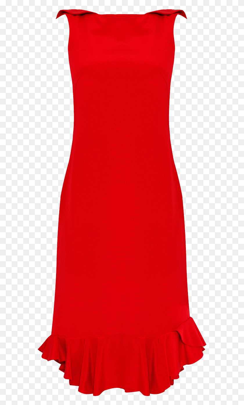 583x1335 Notte By Marchesa Red Crepe Cocktail Dress With Ruffle Valentino Red, Clothing, Apparel, Skirt HD PNG Download