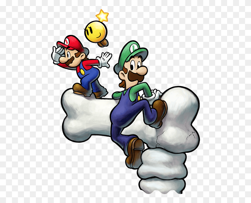 500x619 Descargar Png Nov Mario And Luigi Bowser 39S Inside Story Poster, Super Mario, Animal, Mascot Hd Png