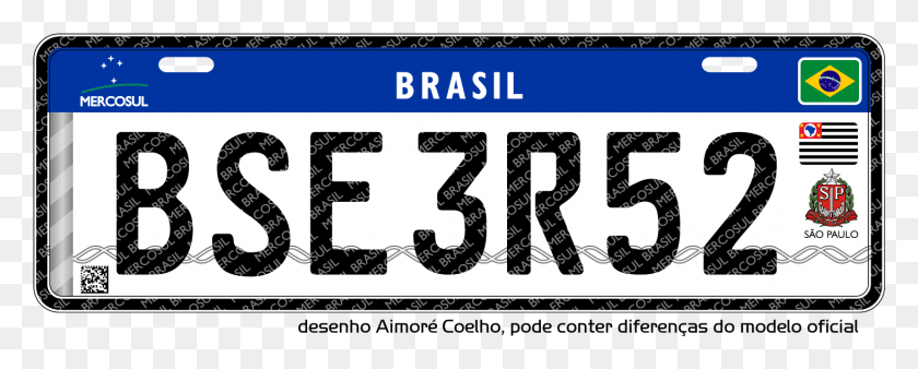 1463x522 Nova Placa De Automveis Do Mercosul Governo Do Estado De Sp, Число, Символ, Текст Hd Png Скачать