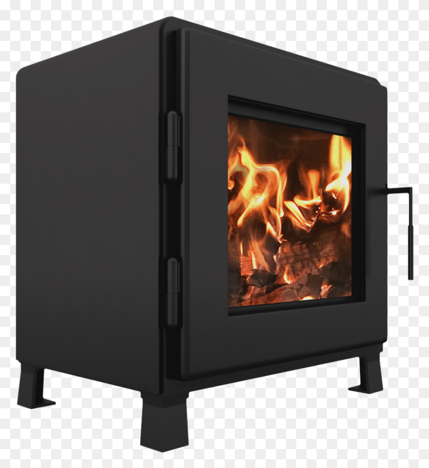 869x955 Nova Wood Stove Right Small Wood Stove, Fireplace, Indoors, Hearth HD PNG Download