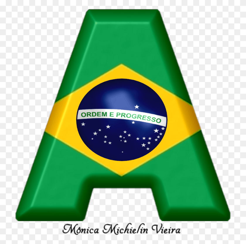 737x773 Descargar Png Novo Alfabeto Da Bandeira Do Brasil Em Sign, Cono, Triángulo, Inflable Hd Png