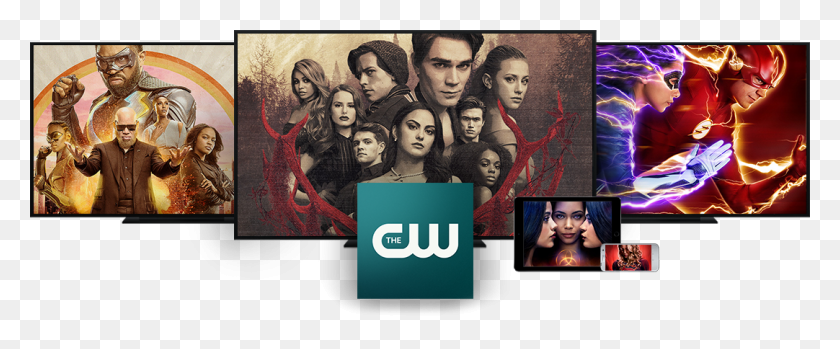 1082x401 Now Available Everywhere Cw App, Person, Collage, Poster Descargar Hd Png