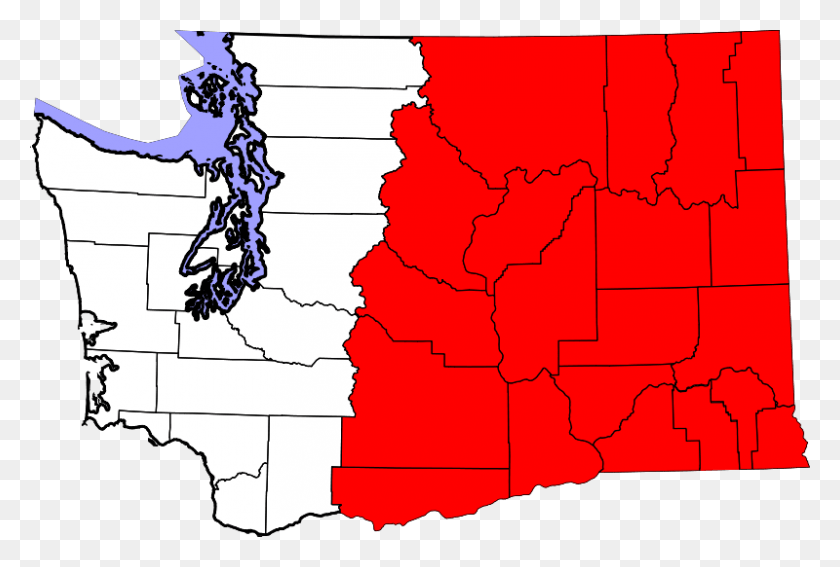800x521 Now Eastern Washington Wants To Be New State Eastern And Western Washington, Plot, Map, Diagram HD PNG Download