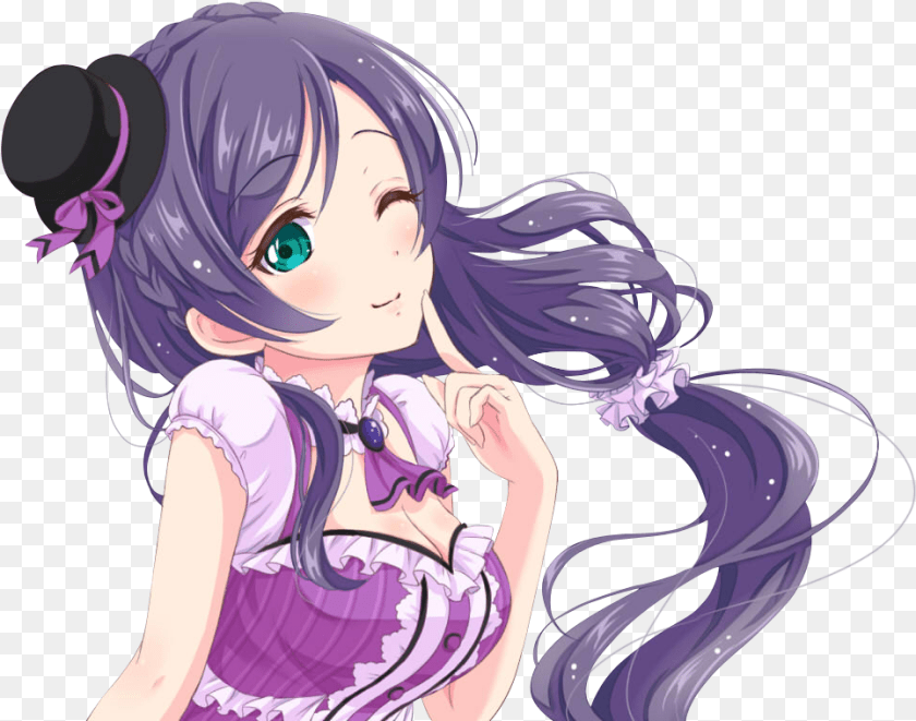 965x759 Nozomi Tojo Sexy Purple Haired Anime Girl, Publication, Book, Comics, Adult Clipart PNG