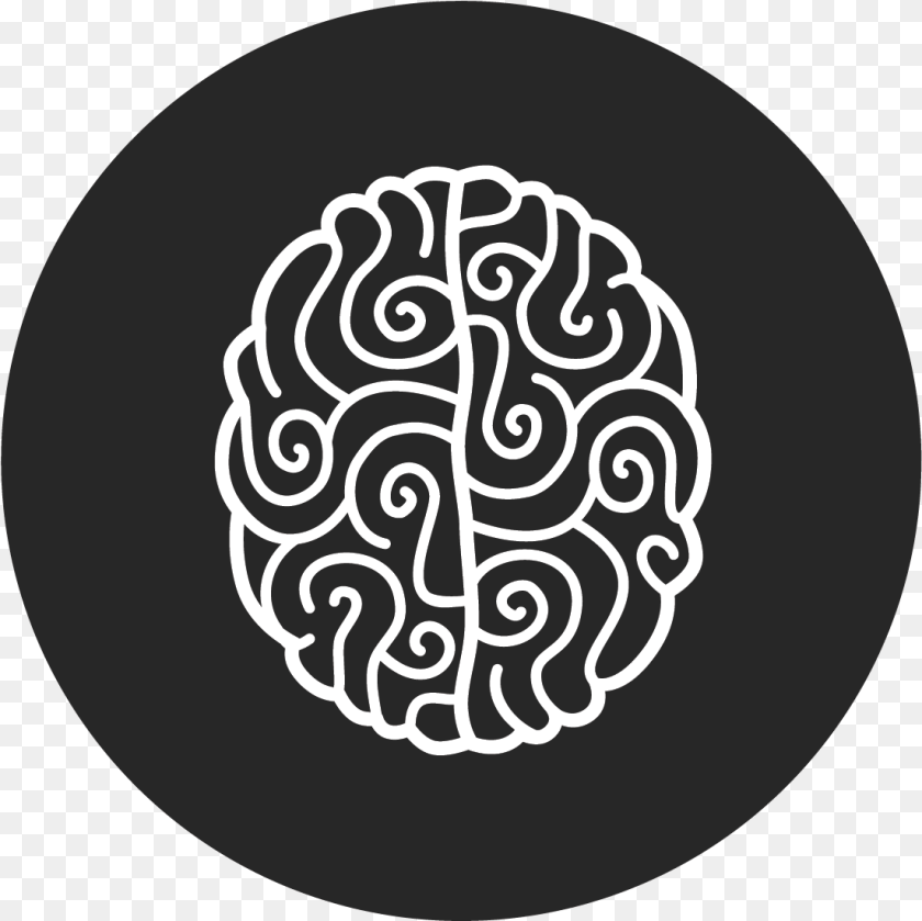 1102x1101 Nucco Brain, Stencil PNG