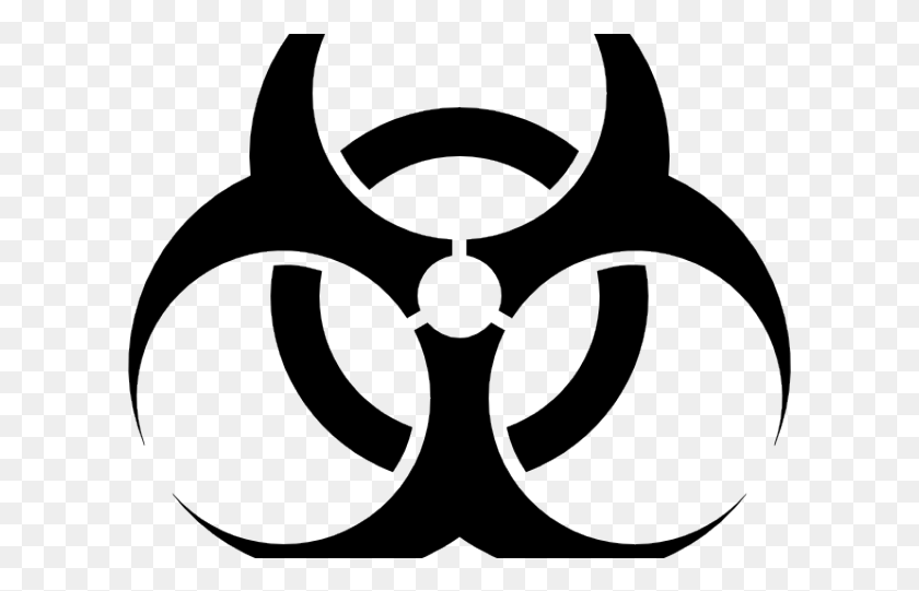 607x481 Nuclear Clipart Nuke Black Biohazard Symbol, Text, Indoors, Shooting Range HD PNG Download