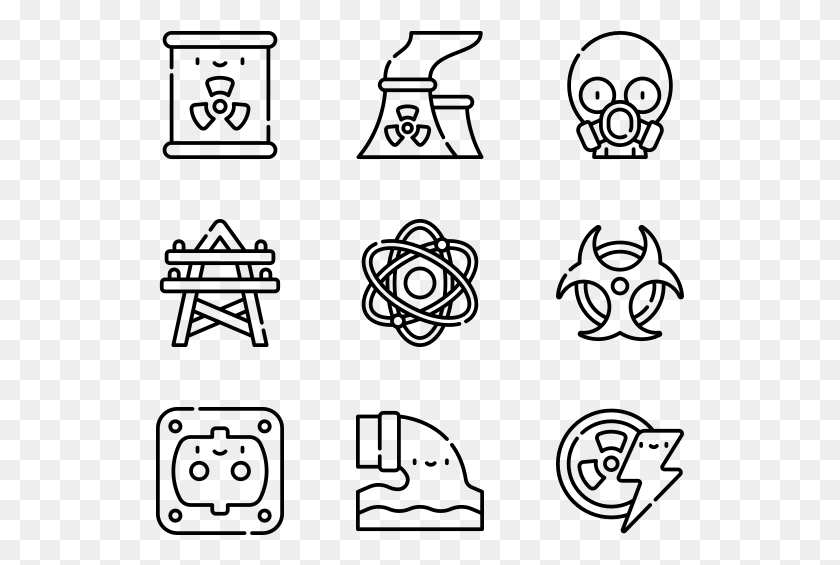 529x505 Nuclear Energy Hand Drawn Icon, Gray, World Of Warcraft HD PNG Download