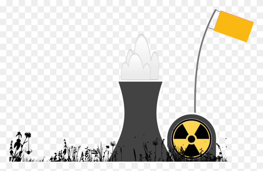 1368x855 Nuclear Power Plant With Grass Silhouette Ingis Radiation Symbol, Plant, Soil, Clock Tower HD PNG Download