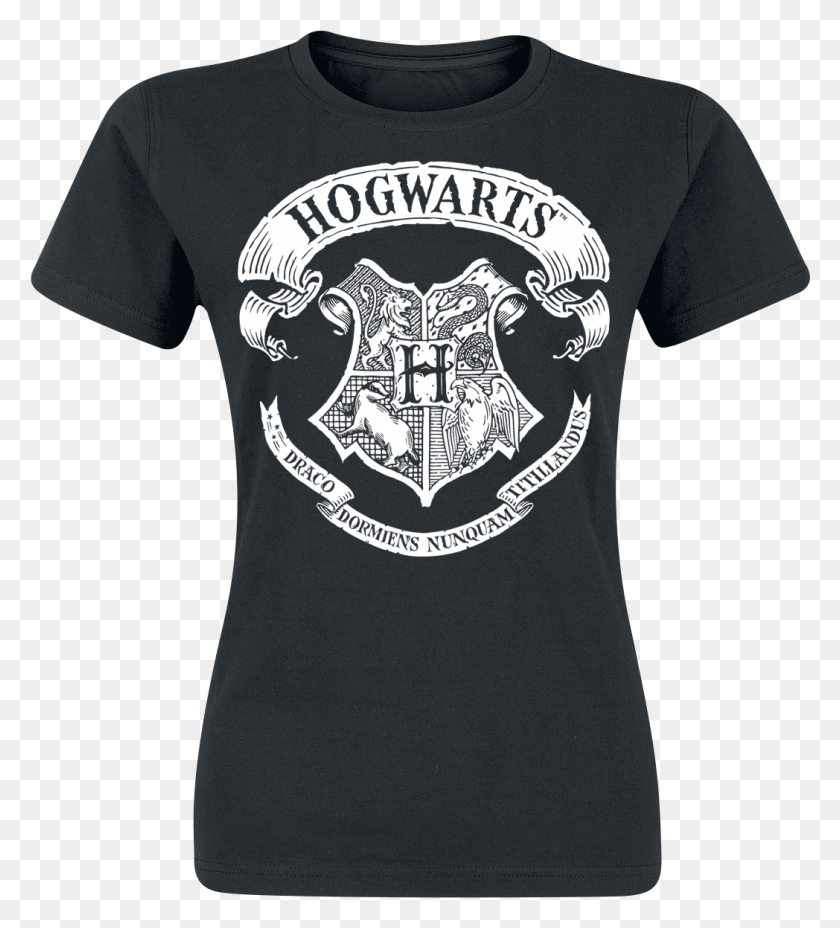 1048x1167 Null Hogwarts Logo Black T Shirt 369653 Ylylxqj Mma Fight T Shirts, Clothing, Apparel, T-shirt HD PNG Download