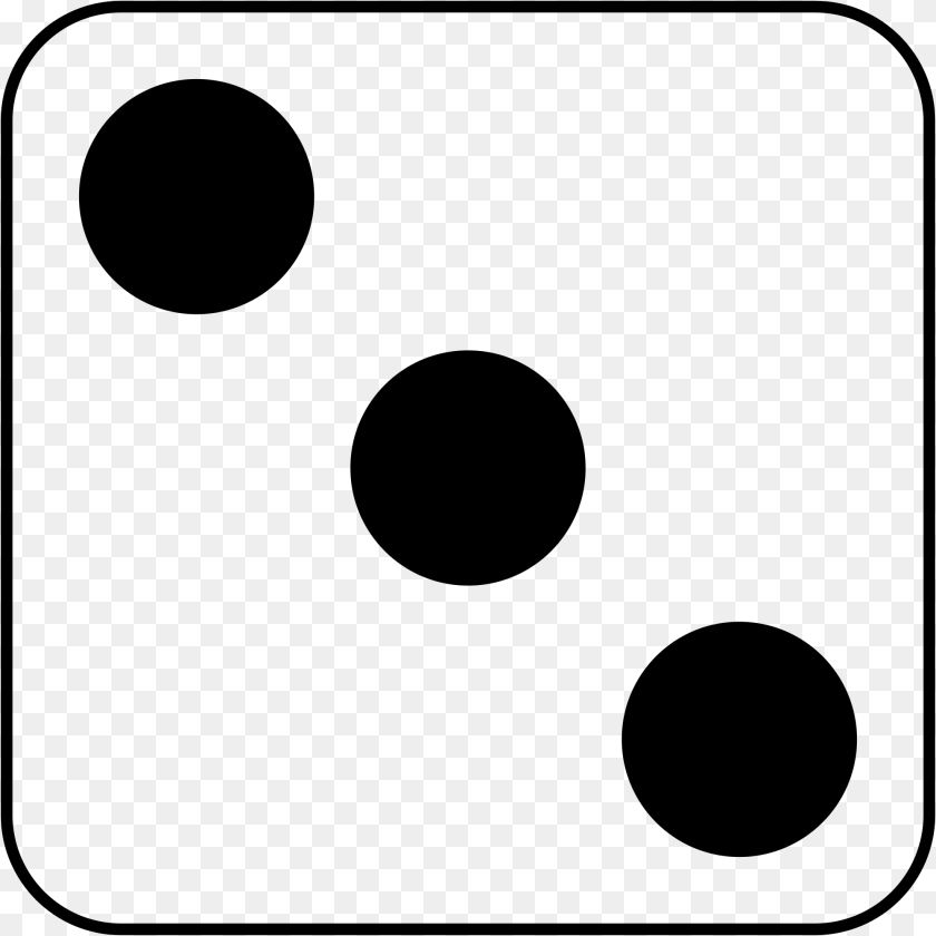 Number Dice Clipart Black And White, Gray PNG