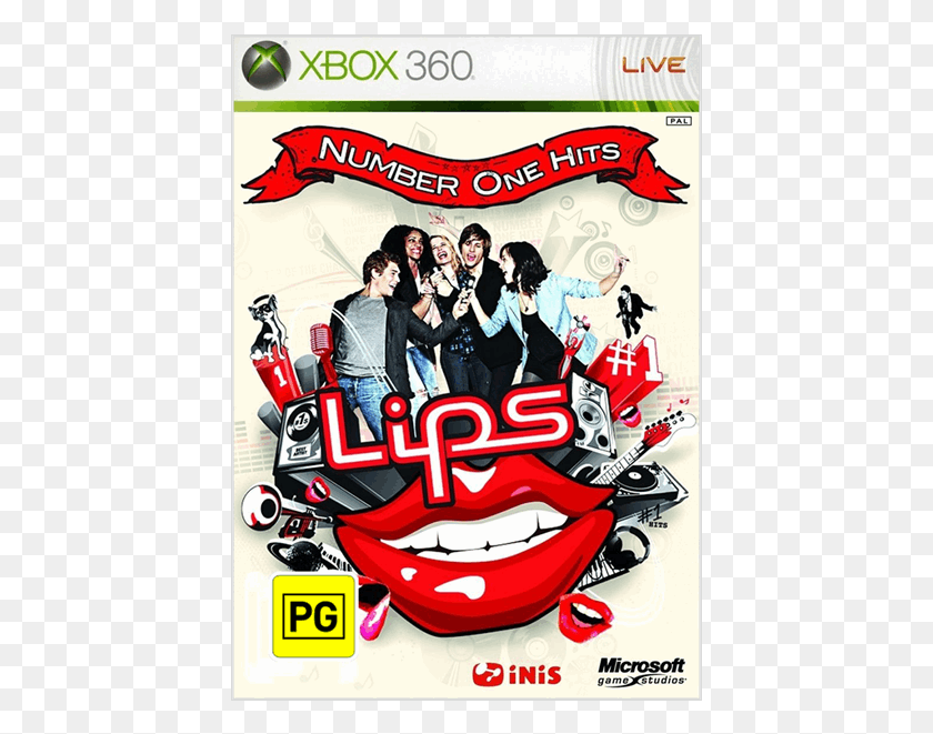 425x601 Number One Hits Game Disc Lips Number One Hits, Advertisement, Poster, Person HD PNG Download