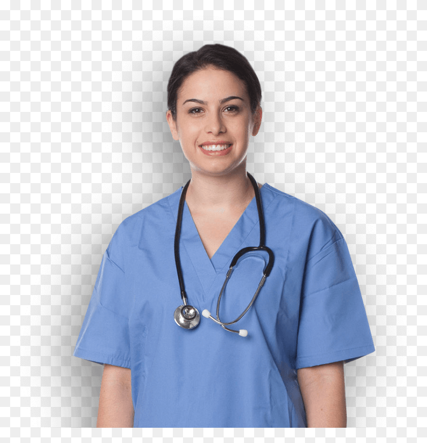 836x870 Nursing Student In Scrubs With Stethoscope Nursing Student, Person, Human, Nurse HD PNG Download