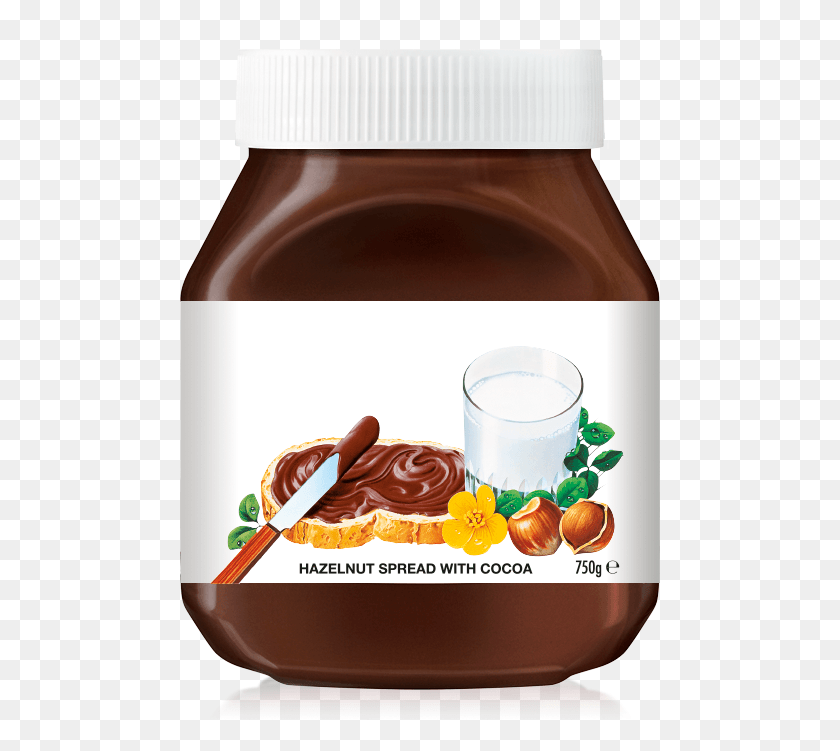 480x691 Descargar Png / Etiqueta Nutella Nutella En Blanco Png
