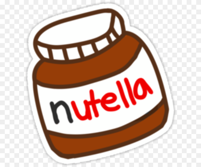 640x698 Nutella Chocolate Nuts Hazelnut Nievesart Freetoedit Cute Stickers, Jar, Food, Honey Sticker PNG