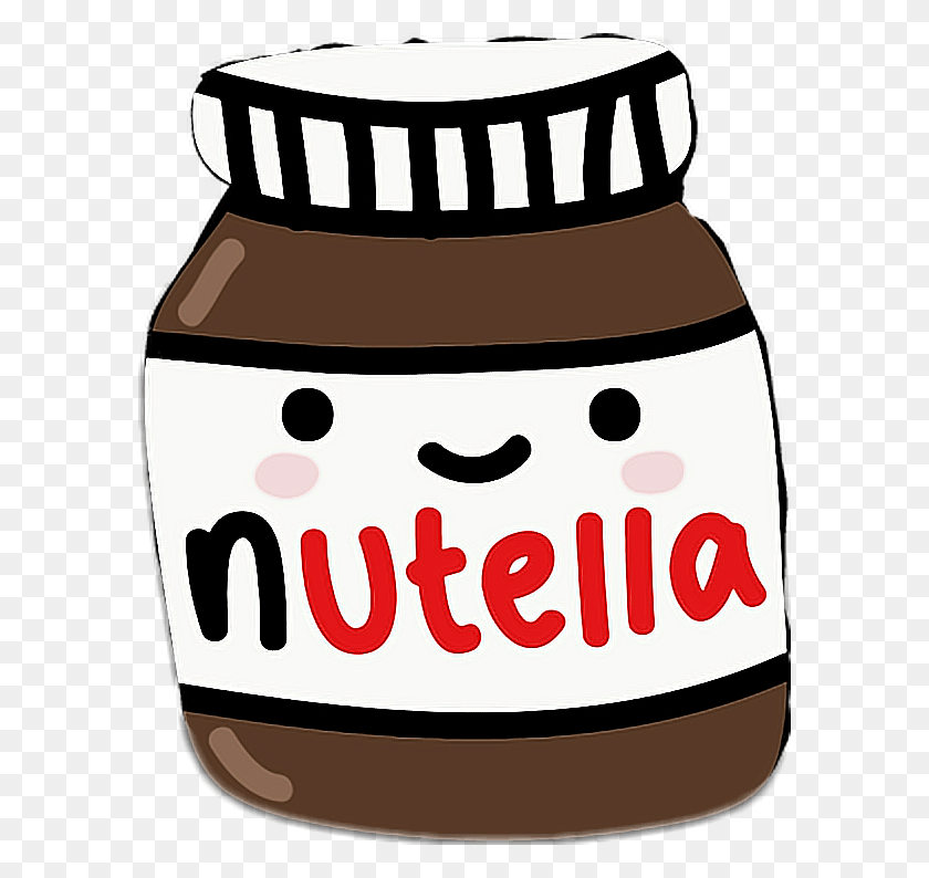 590x734 Descargar Png Nutella Cute Tumblr Love Nutella Emoji, Etiqueta, Texto, Comida Hd Png