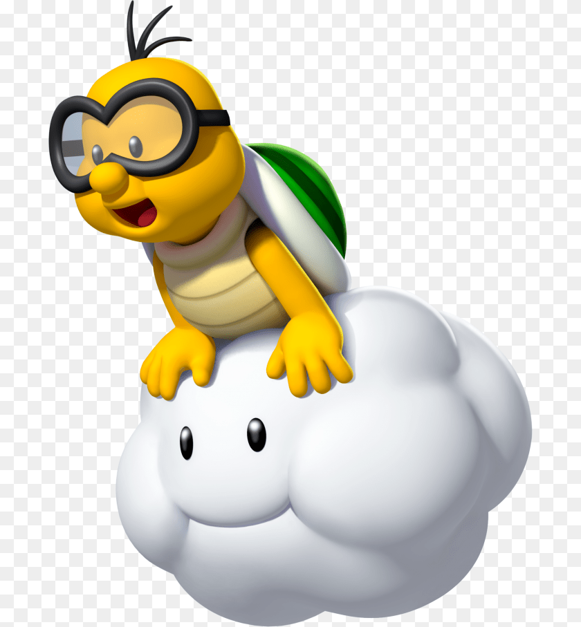 Nuvem Mario Turtle On Cloud Mario, Figurine, Nature, Outdoors, Snow Transparent PNG