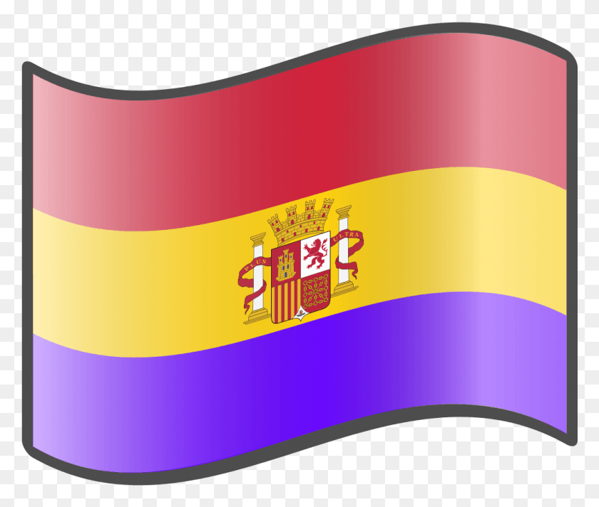 1025x857 Нувола Испания Флаг Второй Республики Флаг Гражданской Войны В Испании, Этикетка, Текст, Наклейка, Hd Png Скачать