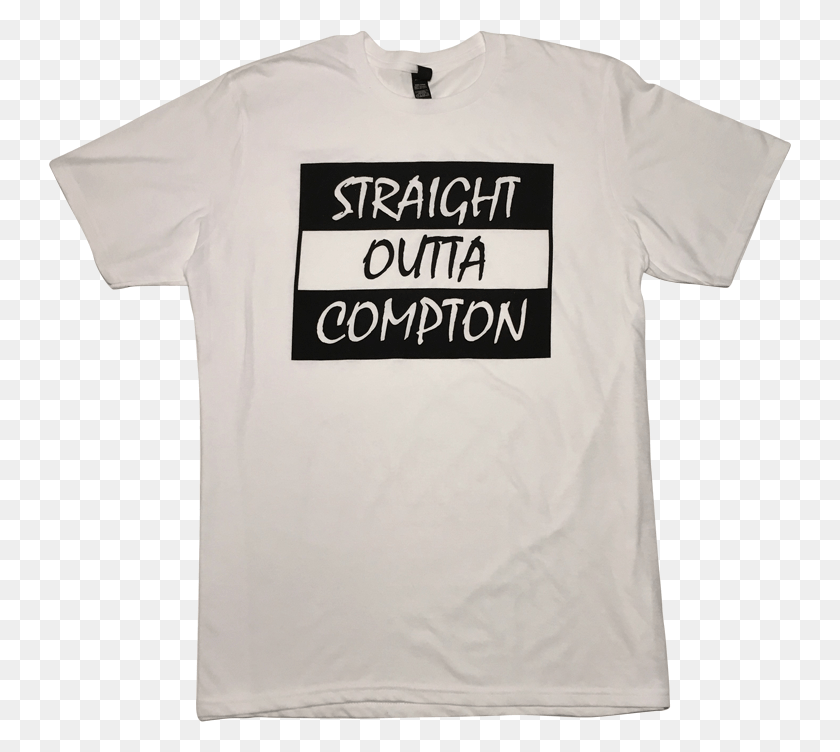 743x692 Nwa Straight Outta Compton White Tee Nwa, Clothing, Apparel, T-shirt HD PNG Download