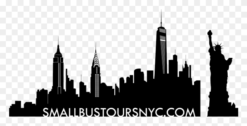 802x380 Ny Skyline Silhouette Silhouette Printable New York Skyline, Metropolis, City, Urban HD PNG Download