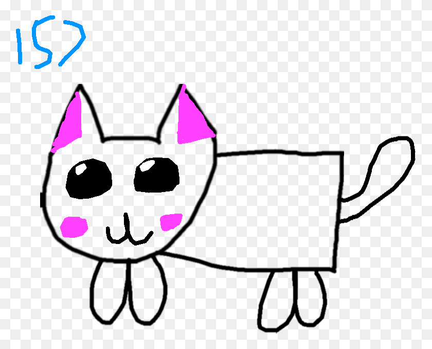 777x618 Nyan Cat Cartoon, Paper, Confetti Hd Png Скачать