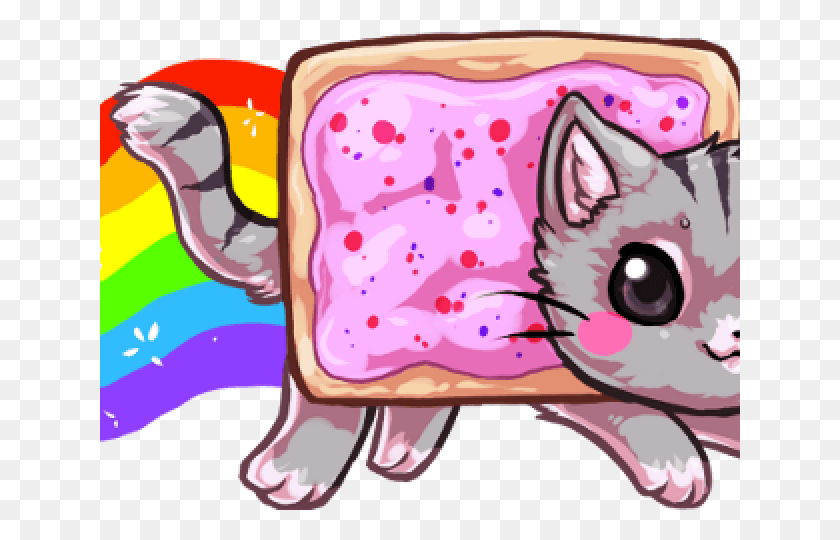 640x480 Nyan Cat Клипарт Niyan Nyan Cat Kawaii, Крем, Десерт, Еда Png Скачать