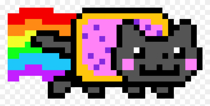 1021x481 Descargar Png / Nyan Cat Piksel Art Nyan Ket, Gráficos, Pac Man Hd Png