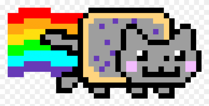 865x409 Descargar Png / Nyan Cat Youtube Clip Art Nyan Cat Pixel Art, Gráficos, Pac Man Hd Png