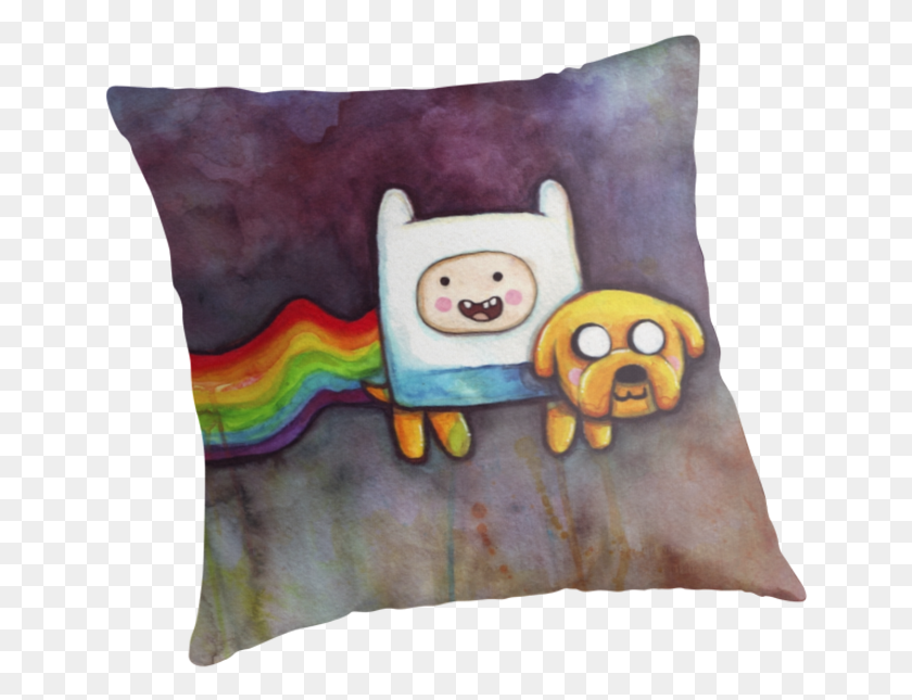 649x585 Nyan Time Cushion, Pillow HD PNG Download