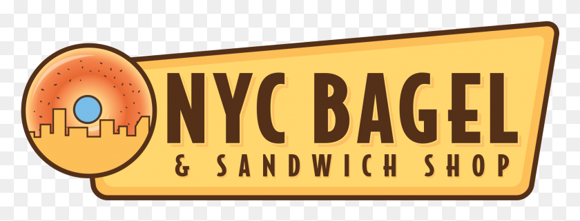 1862x624 Nyc Bagel And Sandwich Shop Banner, Texto, Etiqueta, Word Hd Png