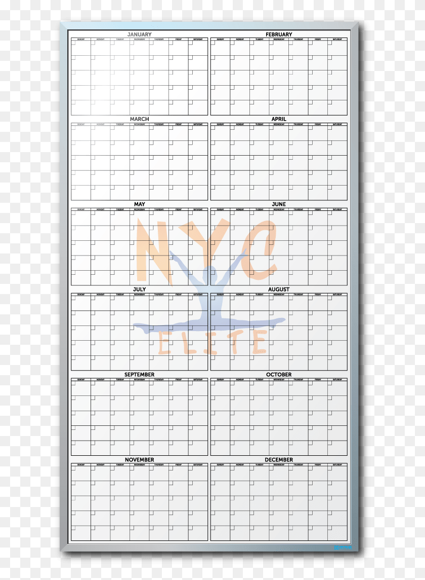 630x1084 Nyc Elite Gymnastics Customized Year At A Glance Dry Calligraphy, Text, Number, Symbol HD PNG Download