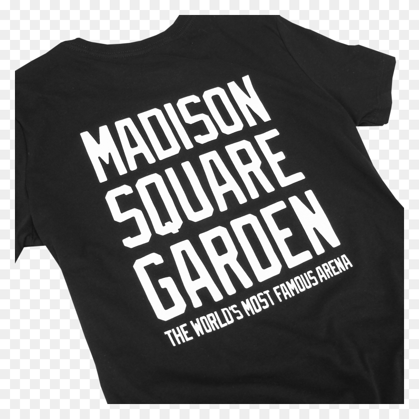 1600x1600 Nyc Madison Square Garden En La Camiseta Negra De Las Mujeres Camisa Activa, Ropa, Ropa, Manga Hd Png